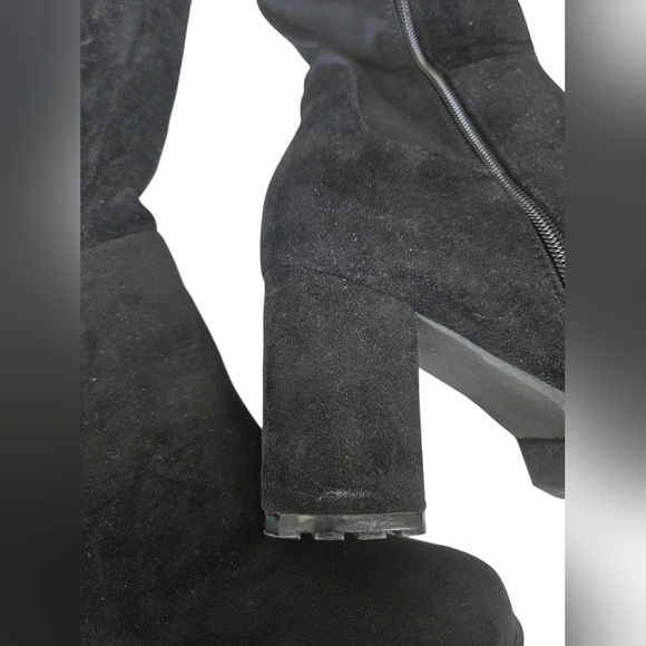 Rouge 9 Black Women's Knee-High Boots Size 9 - Picture 6 of 12